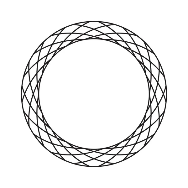 Кругова Радіальна Абстрактна Геометрична Рамка Чорно Біла Радіальна Абстрактна Рамка — стоковий вектор
