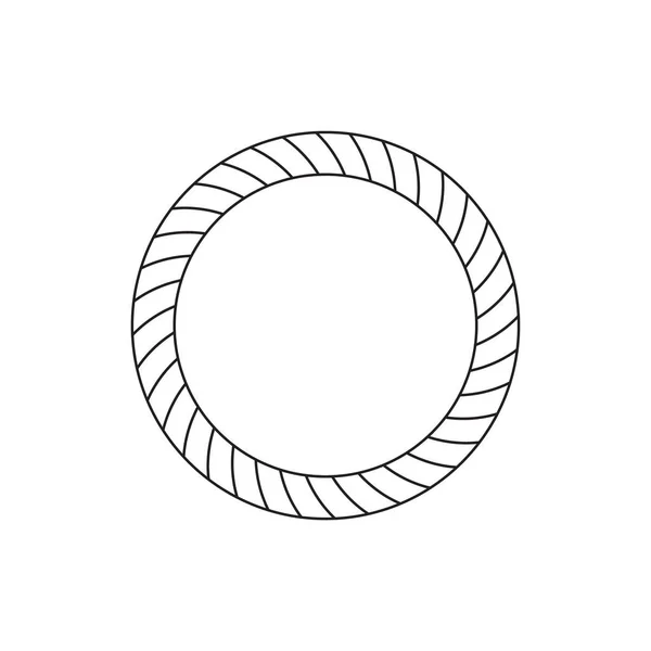 Marco Geométrico Abstracto Circular Radial Marco Abstracto Radial Blanco Negro — Vector de stock
