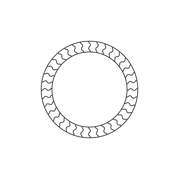 Cirkelvormig Radiaal Abstract Geometrisch Frame Zwart Wit Radiaal Abstract Frame — Stockvector
