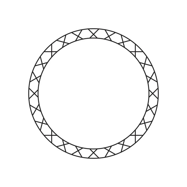 Кругова Радіальна Абстрактна Геометрична Рамка Чорно Біла Радіальна Абстрактна Рамка — стоковий вектор