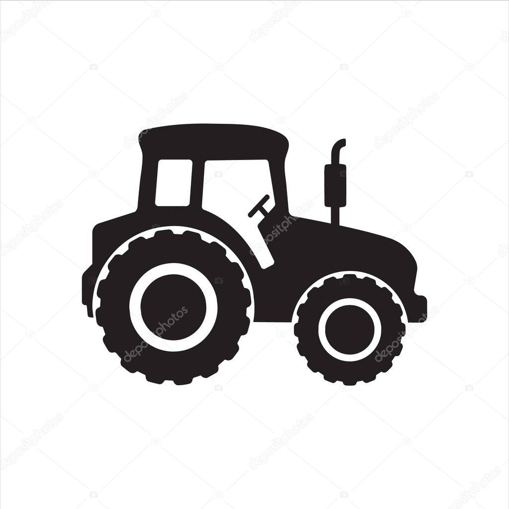Tractor icon vector isolated
