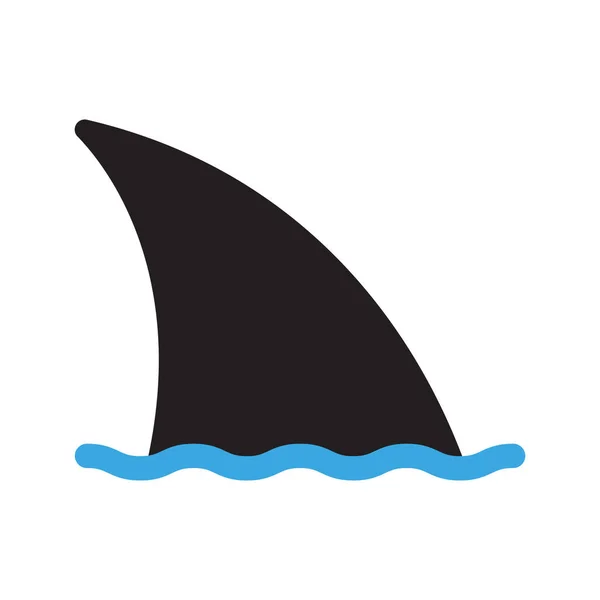 Shark Fin Vector Icon — Stock Vector