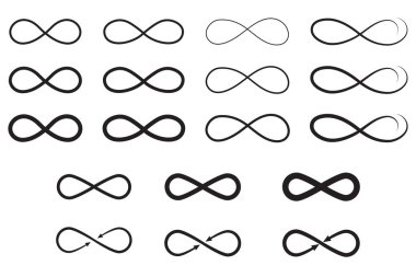 El çizimi sonsuzluk sembolü ve simgesi, karalama simgesini imzala.