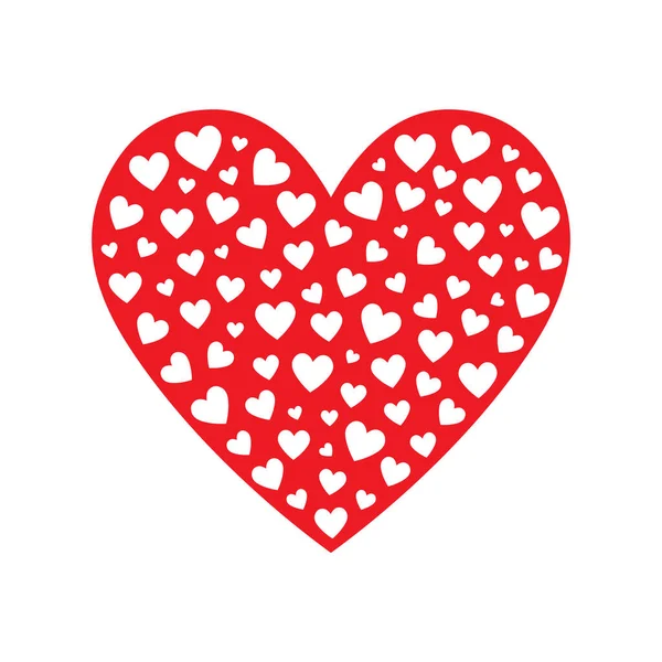 Dekorative Herzen Für Den Valentinstag Vektor Illustration — Stockvektor