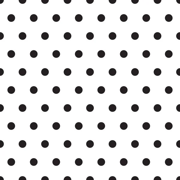 Seamless Polka Dot Pattern Background Black Dots White Background — Stock Vector