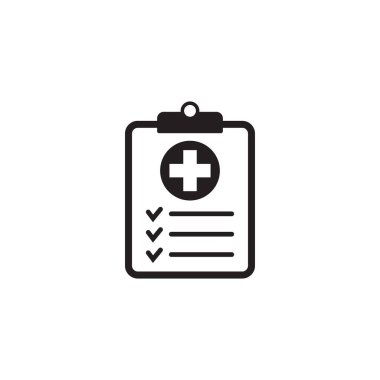 Tıbbi kayıt simgesi, tıbbi rapor simgesi, vektör izole