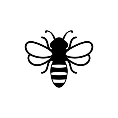 Beyaz arkaplanda arı simgesi