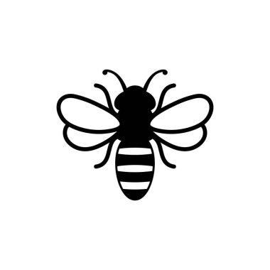 Beyaz arkaplanda arı simgesi