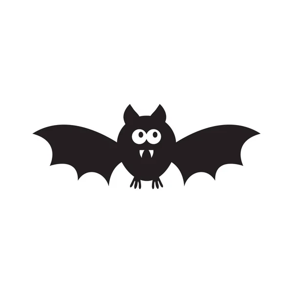 Lindo Murciélago Ilustración Dibujos Animados Para Diseño Halloween — Archivo Imágenes Vectoriales