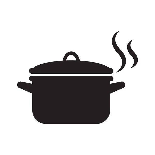 Kochpfanne Symbol Pot Symbol Vektor Isoliert — Stockvektor