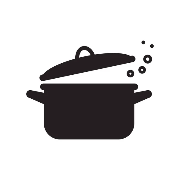 Cocinar Icono Cacerola Pot Vector Icono Aislado — Vector de stock