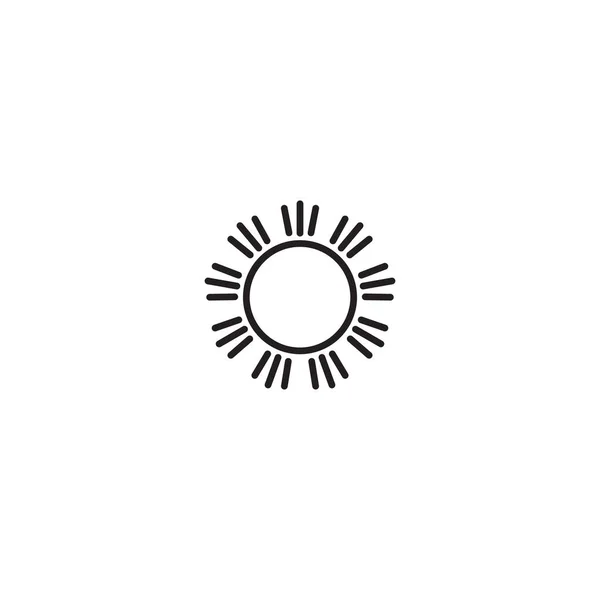 Solikon Vektor Isolerad Sol Symbol — Stock vektor