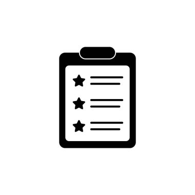 Kontrol listesi simgesi olan pano, web sitesi ve uygulama tasarımı için sembol. Vektör yanılsaması.