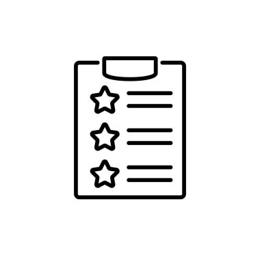 Kontrol listesi simgesi olan pano, web sitesi ve uygulama tasarımı için sembol. Vektör yanılsaması.