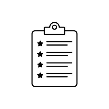 Kontrol listesi simgesi olan pano, web sitesi ve uygulama tasarımı için sembol. Vektör yanılsaması.