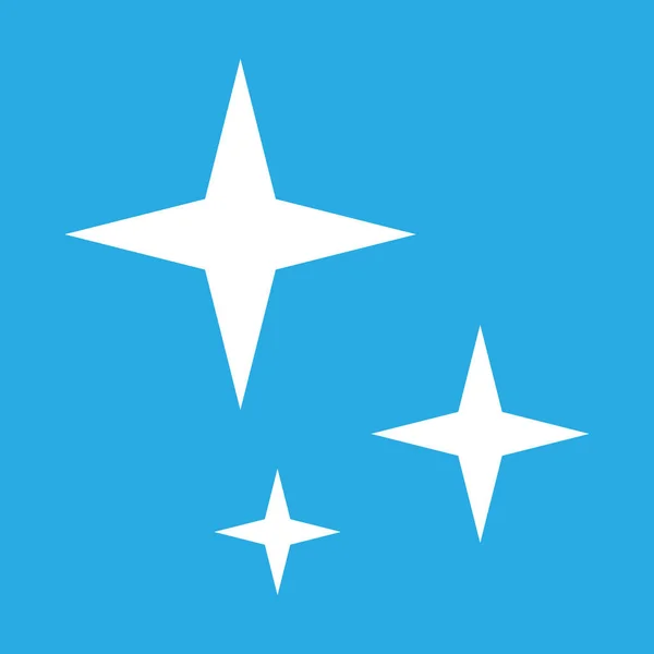 Блискуча Іконка Чиста Зірка Біла Піктограма Синьому Фоні — стоковий вектор