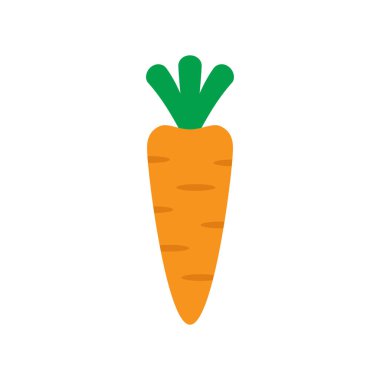 Havuç simgesi, düz biçimli vektör havucu.