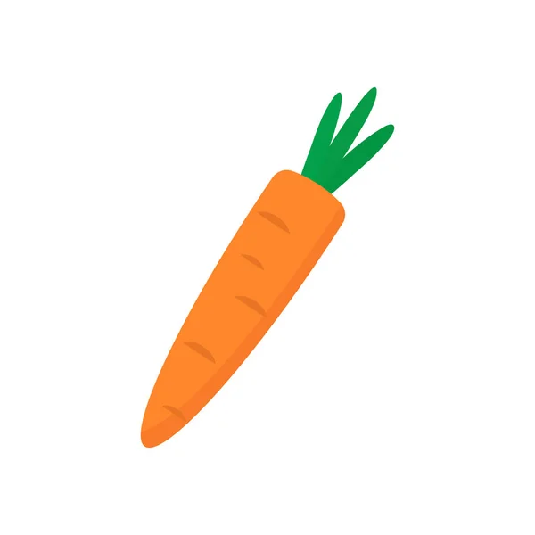 Морковь Икона Векторная Морковь Плоском Стиле Вектор — стоковый вектор