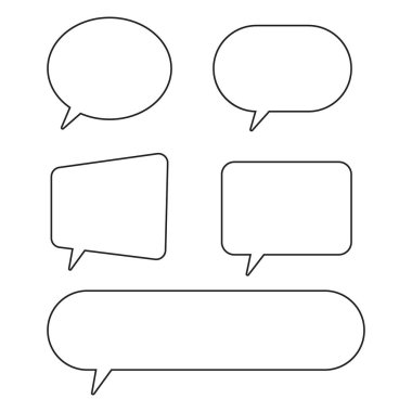 Konuşma balonu, konuşma balonu, sohbet balonu çizgisi uygulamalar ve web siteleri için sanat vektör simgesi