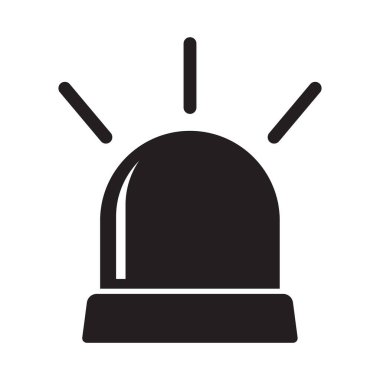 Siren simgesi, siren piktogramı, yangın siren simgesi.