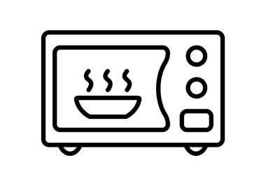 Mikrodalganın Buharlı Yiyeceği Asgari Doğrusal Simgesi