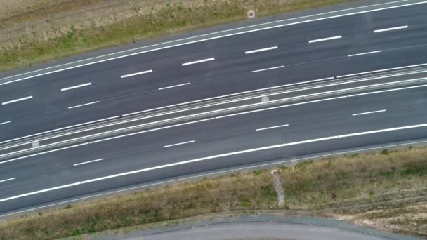 Nuevo Tramo Una Carretera Federal Vista Aérea — Vídeos de Stock