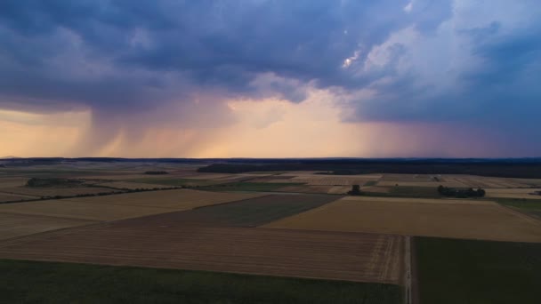 Upcoming Thunderstorm Aerial View — Stock Video