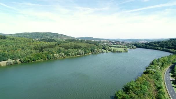 Barragem Rio Kinzigtal Kinzigtalsperre Alemanha Vista Aérea — Vídeo de Stock