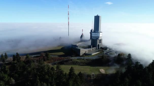Feldberg Plateau Góry Taunus Niemcy Drone Nagrania Widok Lotu Ptaka — Wideo stockowe