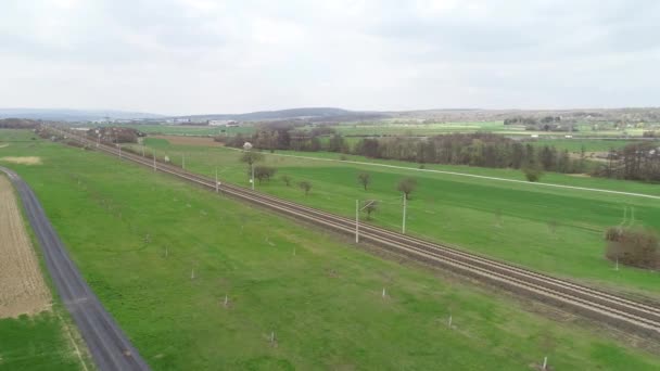 Wallau Allemagne Mars 2019 Train Grande Vitesse Ice Allemand Passe — Video