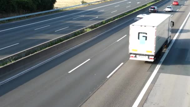 Frankfurt Duitsland Juli 2019 Tijd Verval Van Dicht Verkeer Duitse — Stockvideo