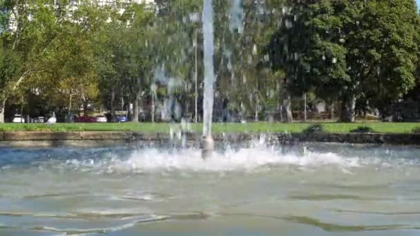Slow Motion Shot Fountain — Stock Video