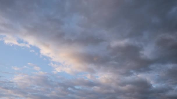 Timelapse Felhőjátékot Este — Stock videók