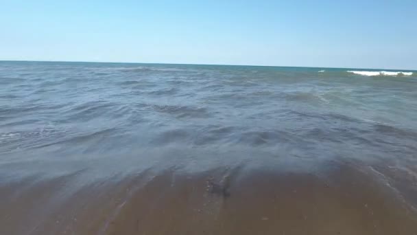 Olas Del Mar Desde Vuelo Pájaro Drone Vuela Sobre Las — Vídeos de Stock