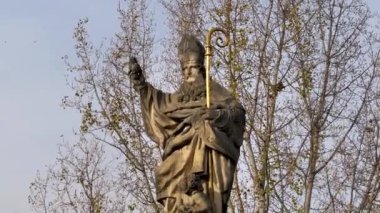 Eski Prag Çek Cumhuriyeti, 4 Kasım 2017. Turistik yerleri şehir, şehir'in mimaride en iyi görüş. Heykeller ve anıtlar.