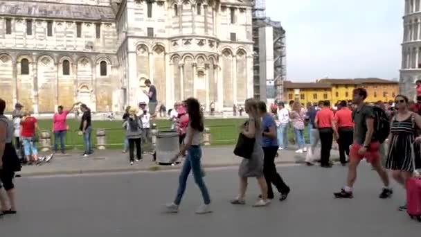 Września 2017 Miasta Pizie Włoszech Starej Architektury Gotyckiej Biały Marmur — Wideo stockowe