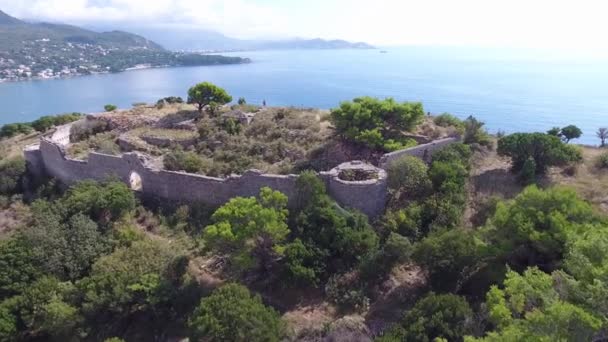 Sutomore City Hay Nehay Kale Kuş Uçuş Yüksekliği Drone Denizi — Stok video