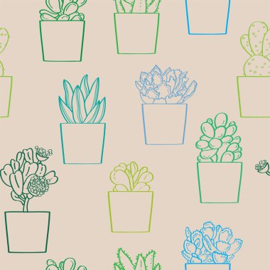 Sulu bitkiler dikişsiz desen