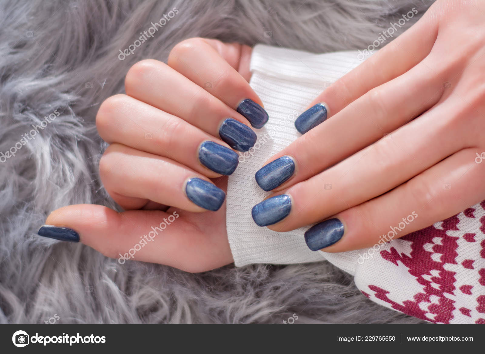 Girl Hands Navy Blue Nail Polish Color Winter Sweater Gray Stock Photo Image By C Ema Girl Hands Navy Blue Nail Polish Color Winter Sweater Gray Stock Photo Image By C Ema