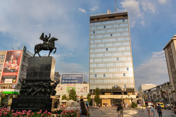 Νις Σερβία Αυγούστου 2019 Μεγάλο Μνημείο Στην Πλατεία Της Πόλης — Φωτογραφία Αρχείου