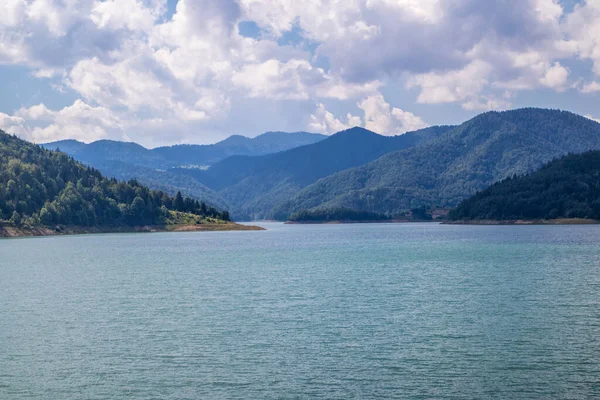 Zaovine Lake Beautiful Blue Water Tara National Park Serbia Europe — Stock Photo, Image