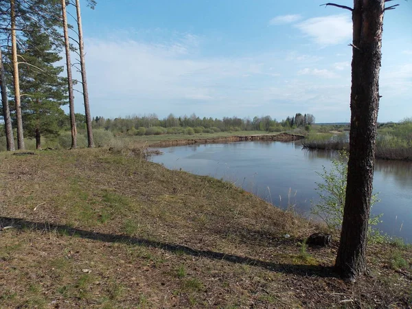 Hgh Ormanı kıyısından küçük nehrin manzarası.