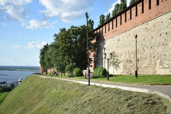 Vista Del Muro Del Cremlino Sul Pendio — Foto Stock