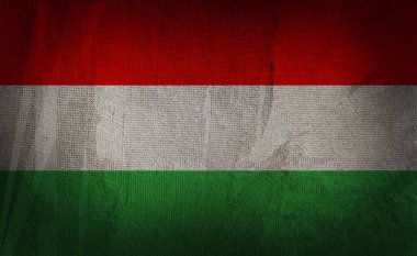 Koyu renk arka planda Macaristan bayrağı
