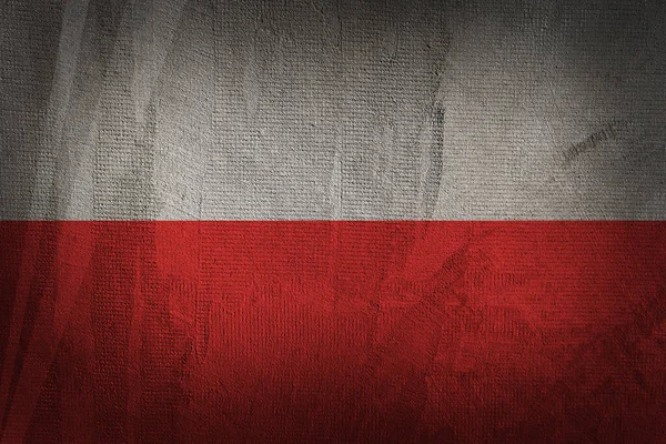 Флаг Польши Темном Фоне Текстуры — стоковое фото