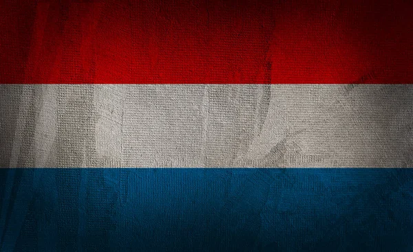 Vlag Van Holland Donkere Textuur Achtergrond — Stockfoto
