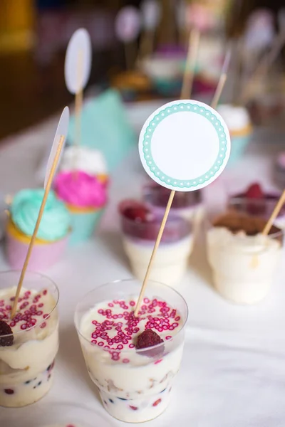 Söta Desserter Buffébord — Stockfoto