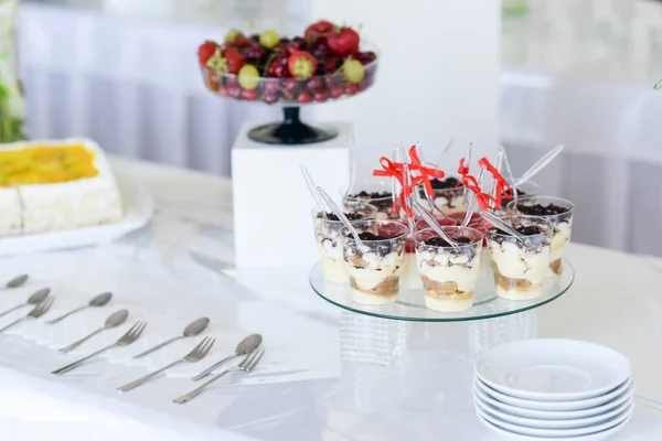 Postres Dulces Mesa Buffet — Foto de Stock