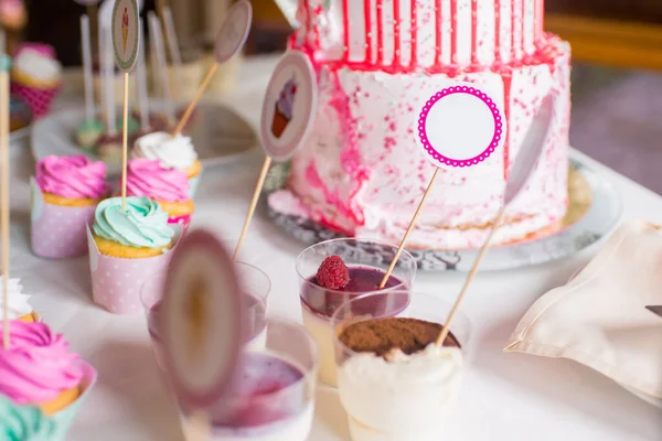 Big Pink Birthday Cake — Stock Photo, Image