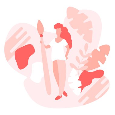 Tasarım stüdyosu, tasarım, çizim, grafik tasarım, yaratıcılık, fikirler çok az düz vektör çizim. Online kurslar, kitap, Rehberler için mobil ve web grafikleri